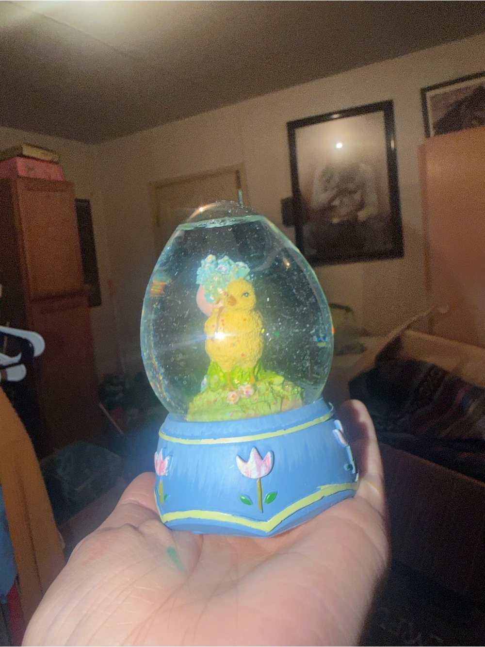 Easter snow globe